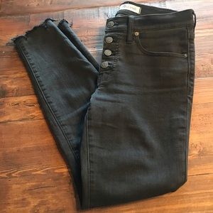 Madewell 9” high-rise black skinny jeans petite